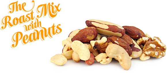 Mixed Nuts Roasted With Peanuts - Grape Tree Mixed Nuts With Peanuts 500g (586x262), Png Download