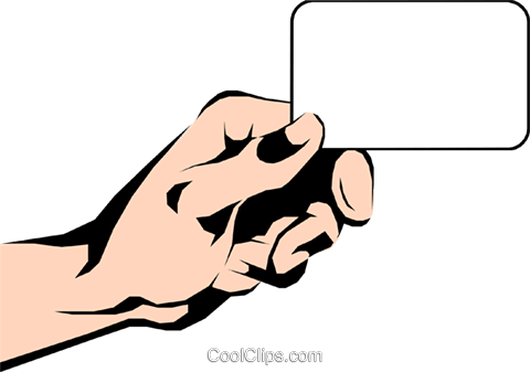 Hand Holding Card Royalty Free Vector Clip Art Illustration - Mão Segurando Cartão Png (480x337), Png Download