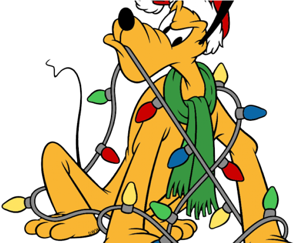 Christmas Lights Clipart Goofy - Pluto (640x480), Png Download