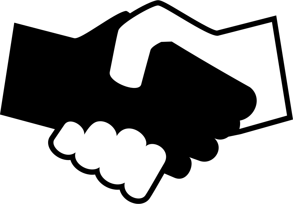 Black And White Shaking Hands Comments - People Shaking Hands Icon (980x682), Png Download