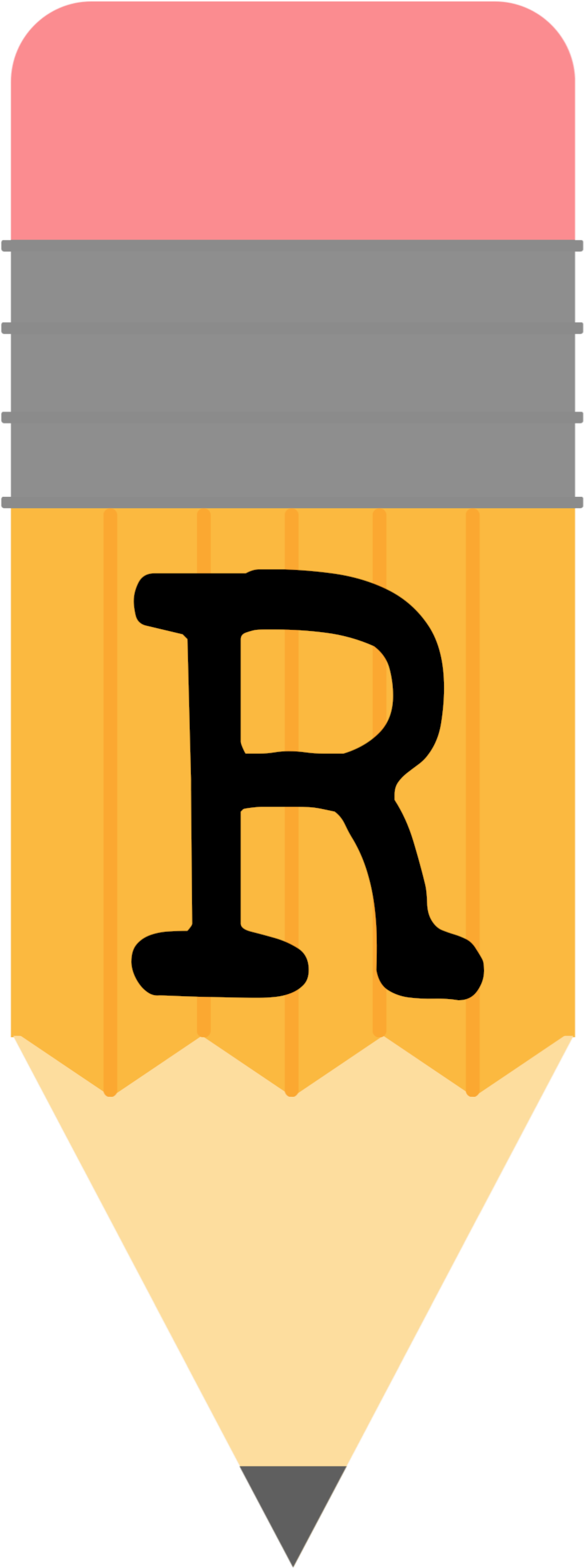Pencil Alphabet Banner R - Inkadinkado Upper Case Typewriter Alphabet Wood Mounted (1076x2778), Png Download