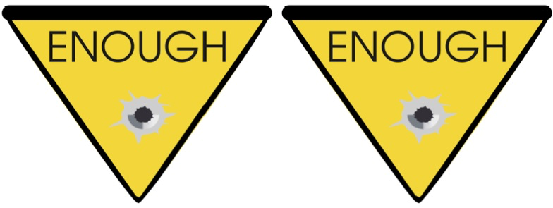 #enough Custom Yellow Triangle Shaped Earrings With - Traffic Sign (784x295), Png Download