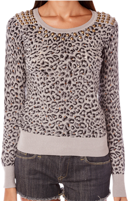 Animal Print Bullet Hole Top - Blouse (300x400), Png Download