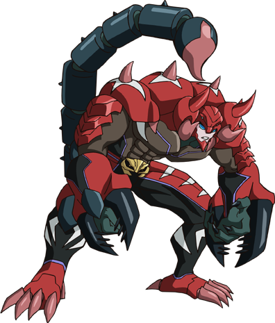 Gouki Rising Scorpio Full View - Gouki Png Yugioh (396x465), Png Download