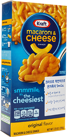 맥앤치즈-오리지널 - Kraft Macaroni & Cheese Dinner, Original - 7.25 (580x580), Png Download
