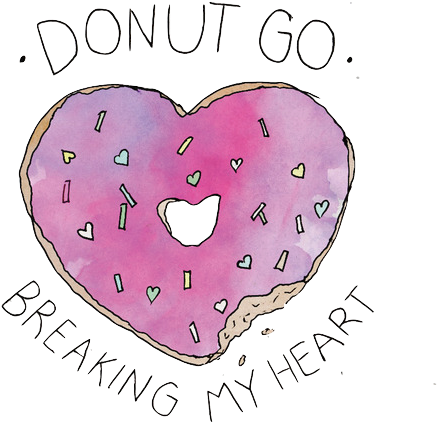 #donyts #overlay #png #transparent - Donut Break My Heart (500x482), Png Download
