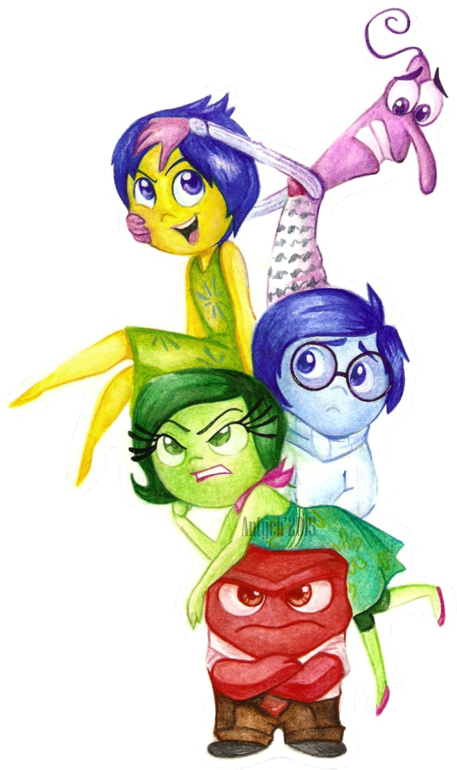 Drawing Fear Inside Out Library - Inside Out Emotions Png (696x1149), Png Download