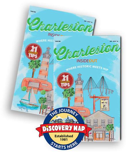 Charleston Inside Out Fall 2018 Magazine Map - Charleston (845x528), Png Download