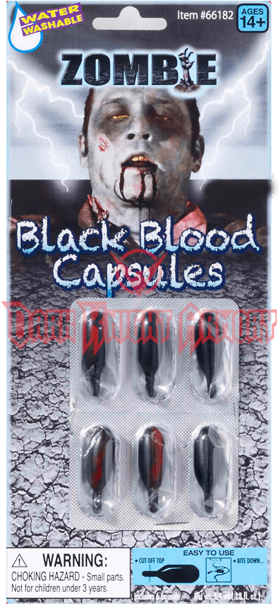 Zombie Black Blood Capsules - Forum Novelties Zombie Black Blood Capsules Costume (875x875), Png Download