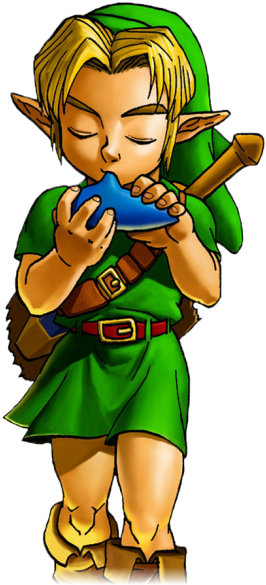 The Legend Of Zelda Ocarina Of Time Png - Link Ocarina Of Time (438x600), Png Download