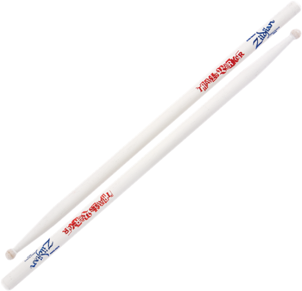Zildjian Travis Barker Artist Series Drumstick White - Travis Barker White Drumsticks (650x650), Png Download