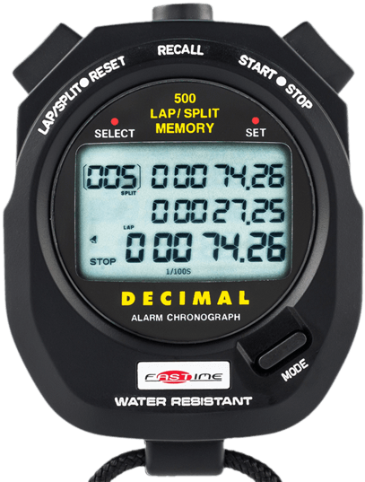 Decimal Minute Stopwatch For Work Study - Fastime 9 Stopwatch (450x540), Png Download
