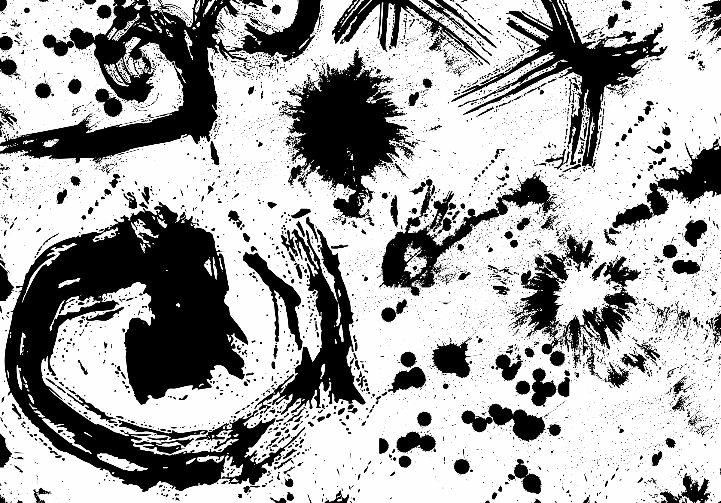 This Free Icons Png Design Of Monochrome Splatter (2400x1674), Png Download