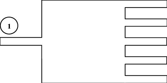 Geometry Of A Six Port Microstrip Square Power Divider - Symmetry (557x279), Png Download