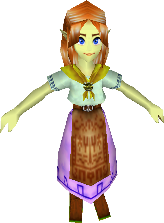 The Legend Of Zelda Clipart Clip Art - Legend Of Zelda Ocarina Of Time 3d Malon (574x767), Png Download