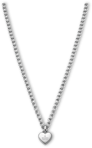 Gucci Sterling Silver Necklace - Gucci Reversible Heart Necklace Blind For Love (400x600), Png Download