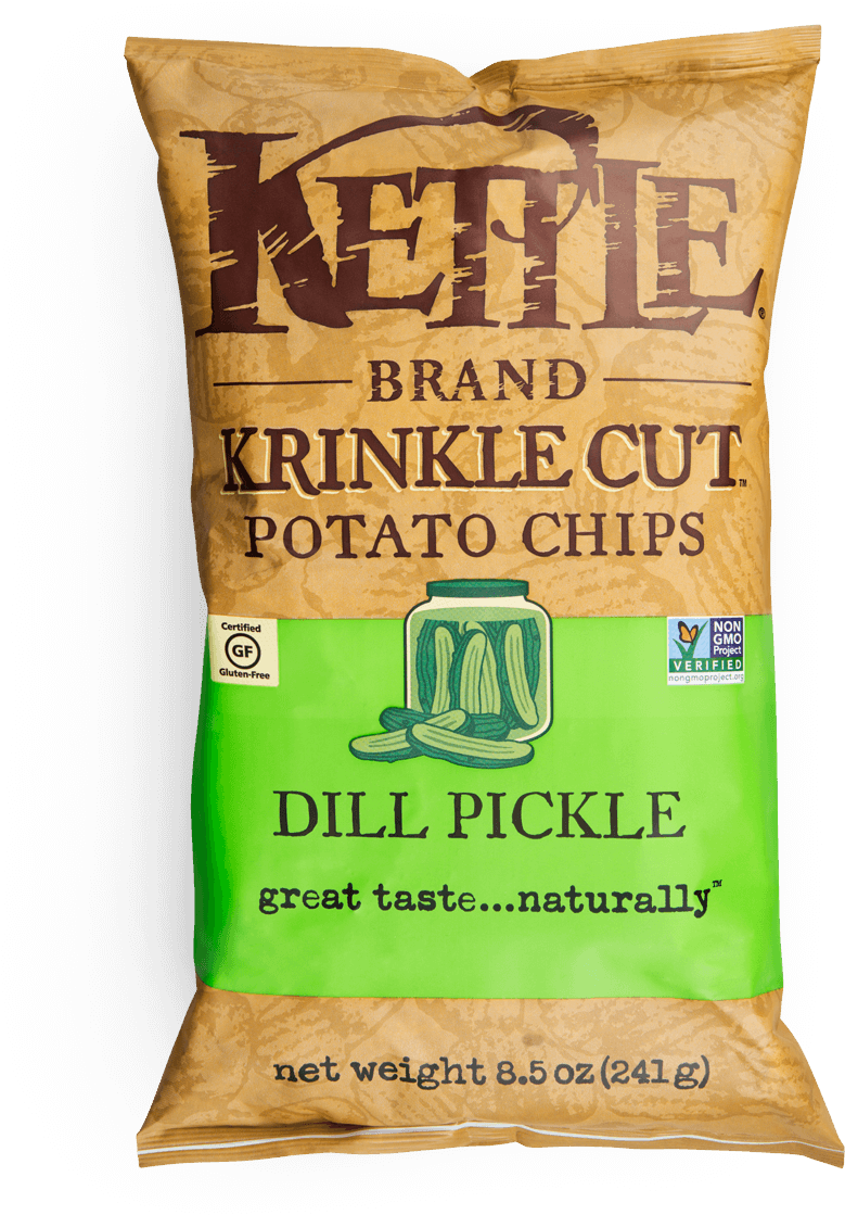 Kettle Dill Pickle Krinkle Cut Potato Chips (932x1210), Png Download