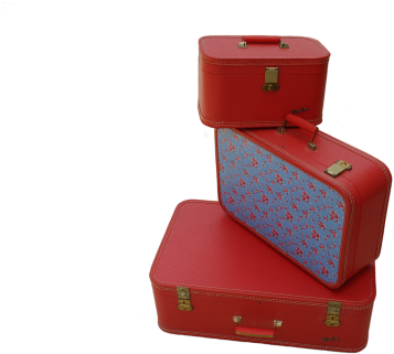 Vintage Luggage,retro Luggage,red - Baggage (500x334), Png Download