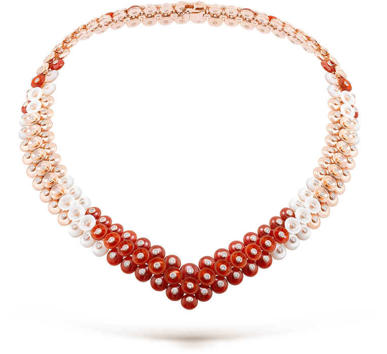 Bouton D Or Necklace Pink Gold White - Van Cleef And Arpels Bouton D (875x875), Png Download