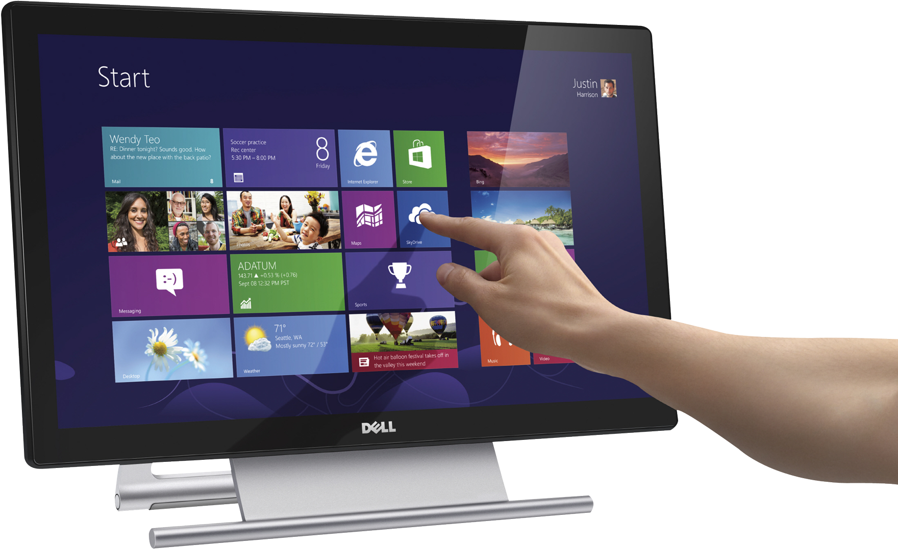 Dell Led 21.5 S2240t (1824x1207), Png Download