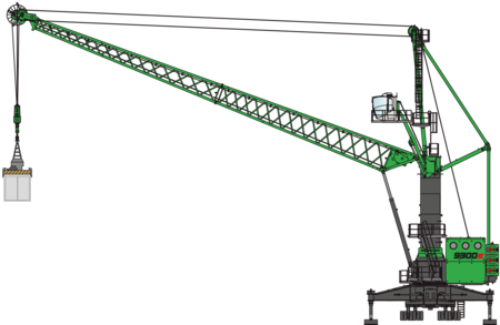 Sennebogen 9300 E Harbour Mobile Crane Container Handling - Sennebogen Hafenmobilkran 9300 (458x359), Png Download