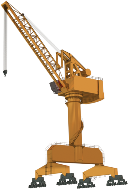 3d Port Crane Png (480x640), Png Download