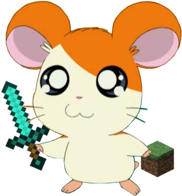 Hamtaro Minecraft - Minecraft Diamond Sword (383x416), Png Download