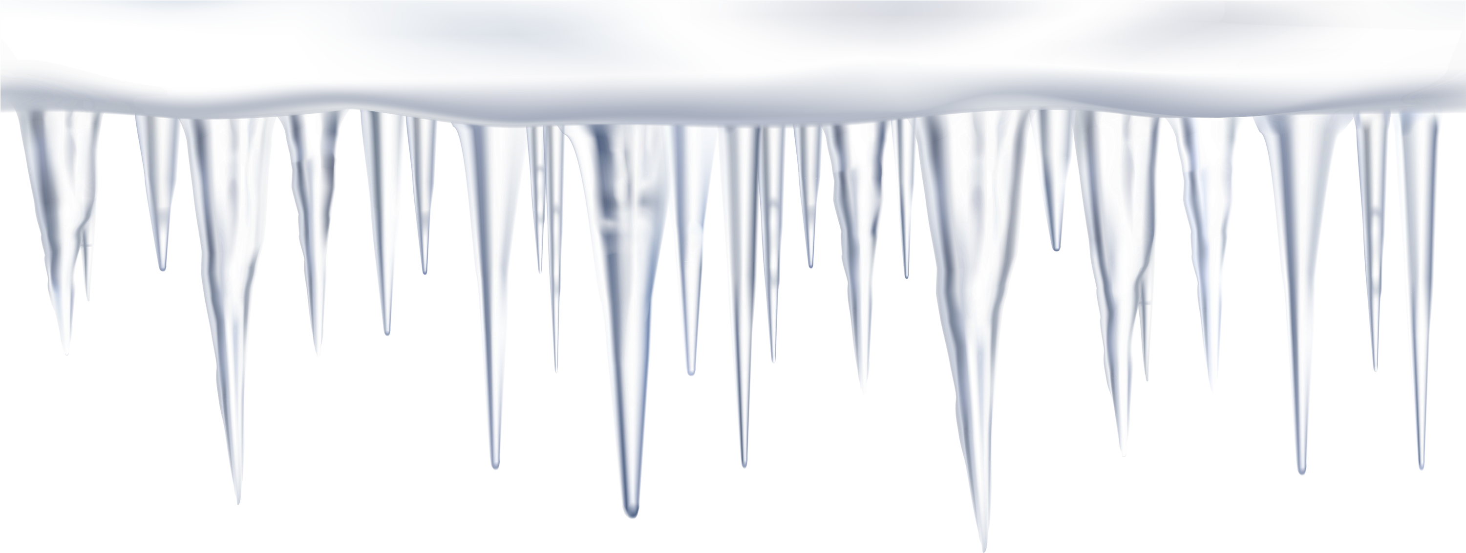 Icicles Download Png Image - Icicles Png (3000x1162), Png Download