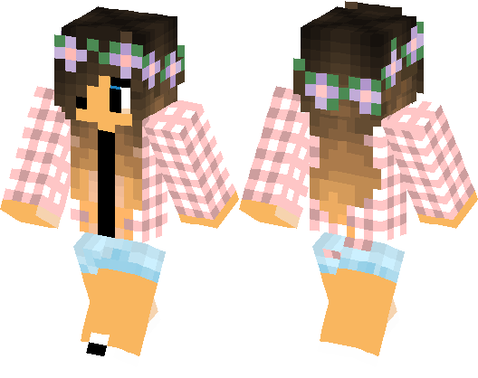 Farm With Flowers Minecraft Skin Minecraft Hub - Minecraft Farm Girl Skin (528x418), Png Download