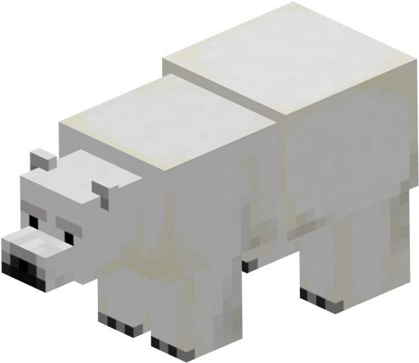 Polar Bear Minecraft - Minecraft Polar Bear (600x600), Png Download
