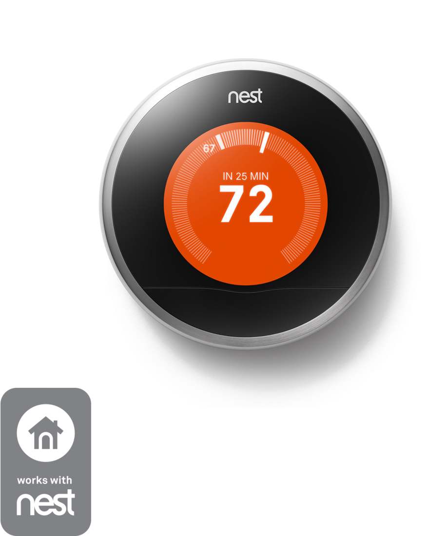 Thermostat - (used) Nest Learning Thermostat (1000x1099), Png Download