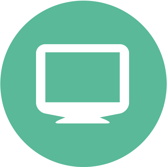 Green Icon Monitor - Television (533x533), Png Download