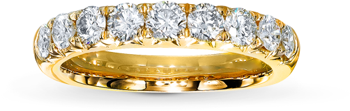 For Women Who Don't Wear Their Engagement Ring Every - Diamond Anniversary Band 1 Ct Tw Round-cut 14k Yellow (560x398), Png Download