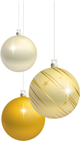 Christmas Clipart, Christmas Wishes, Winter Christmas, - Gold Christmas Balls Png (350x600), Png Download