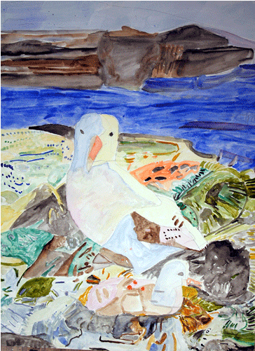 Watercolor Birds 2 - Watercolor Painting (700x500), Png Download