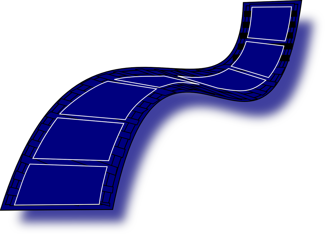 Film Strip Bleu Svg Clip Arts 600 X 433 Px (600x433), Png Download