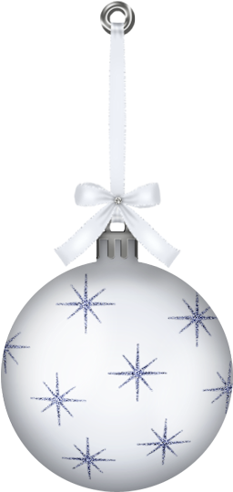 White Hanging Christmas Ball Ornament Png Clipartu200b - Christmas Ball White Png (273x559), Png Download