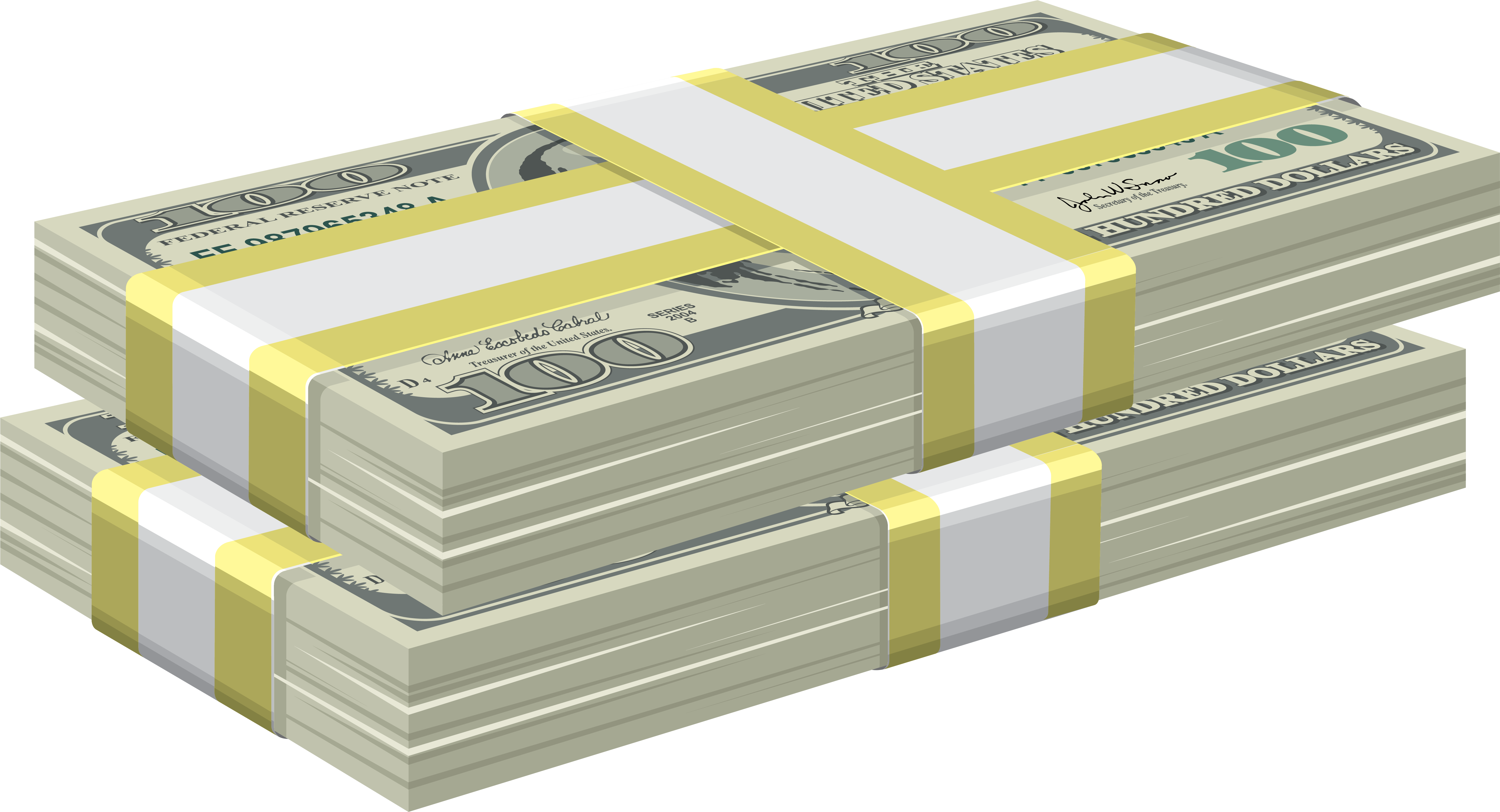View Full Size - Bundles Of Dollars Png (6114x3364), Png Download