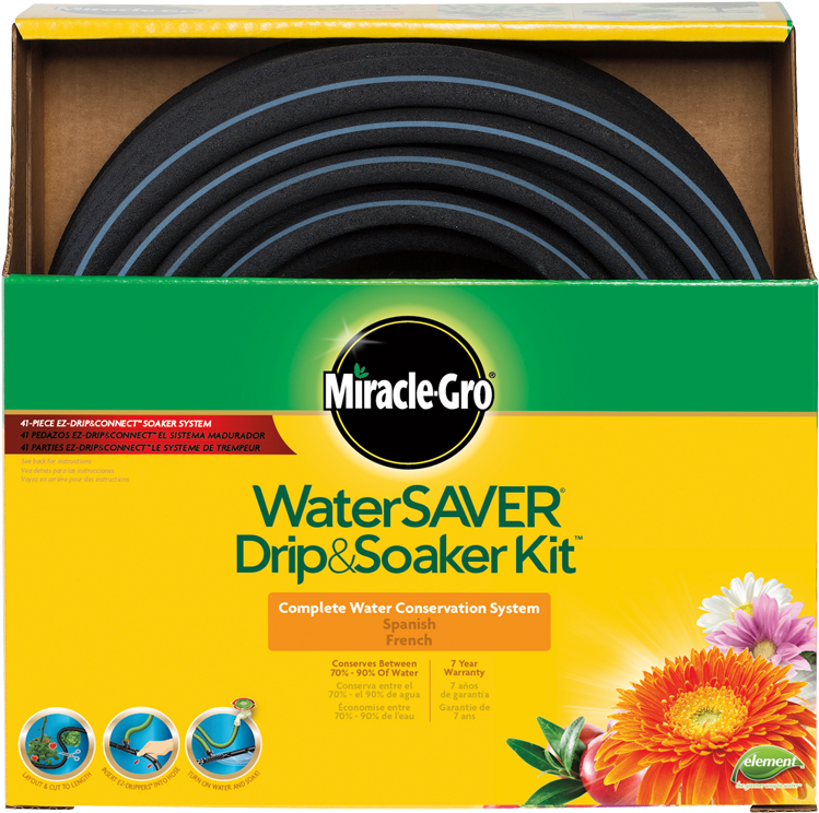 Miracle-gro® Water Saver Drip & Soaker™ Kit - Miracle Gro (800x795), Png Download