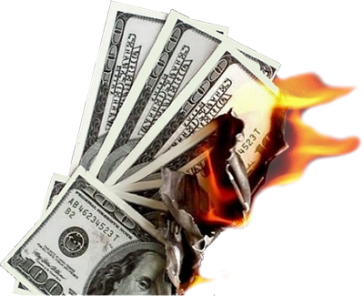 Don Meyler Inspections - Burning Money Transparent Background (400x325), Png Download