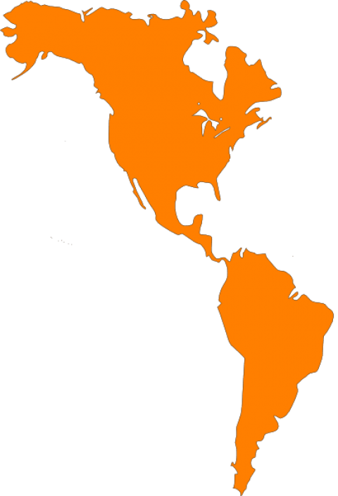 United States Clipart North America - North And South America Map Clipart (408x599), Png Download