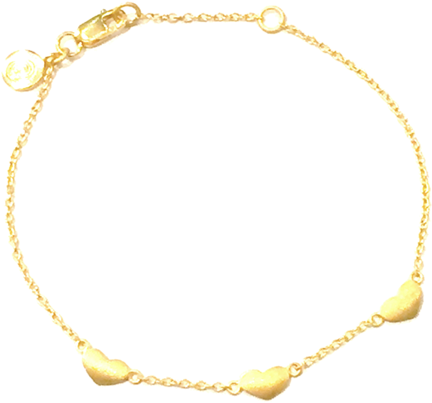 Gold Heart Bracelet - Bracelet (1024x1024), Png Download