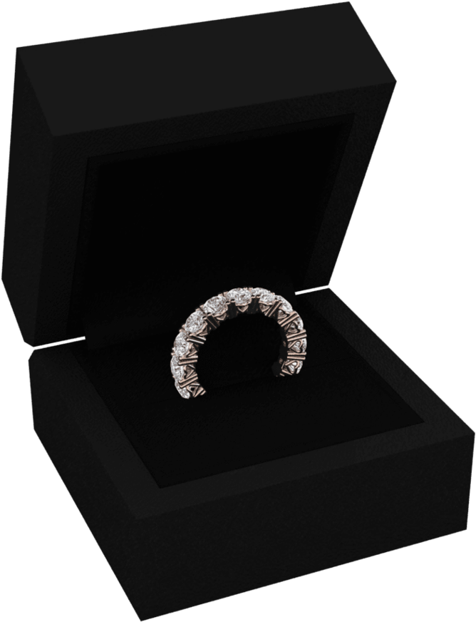 Diamond Eternity Rings Rose Gold Hearts Diamond Eternity - Ring (1024x1024), Png Download