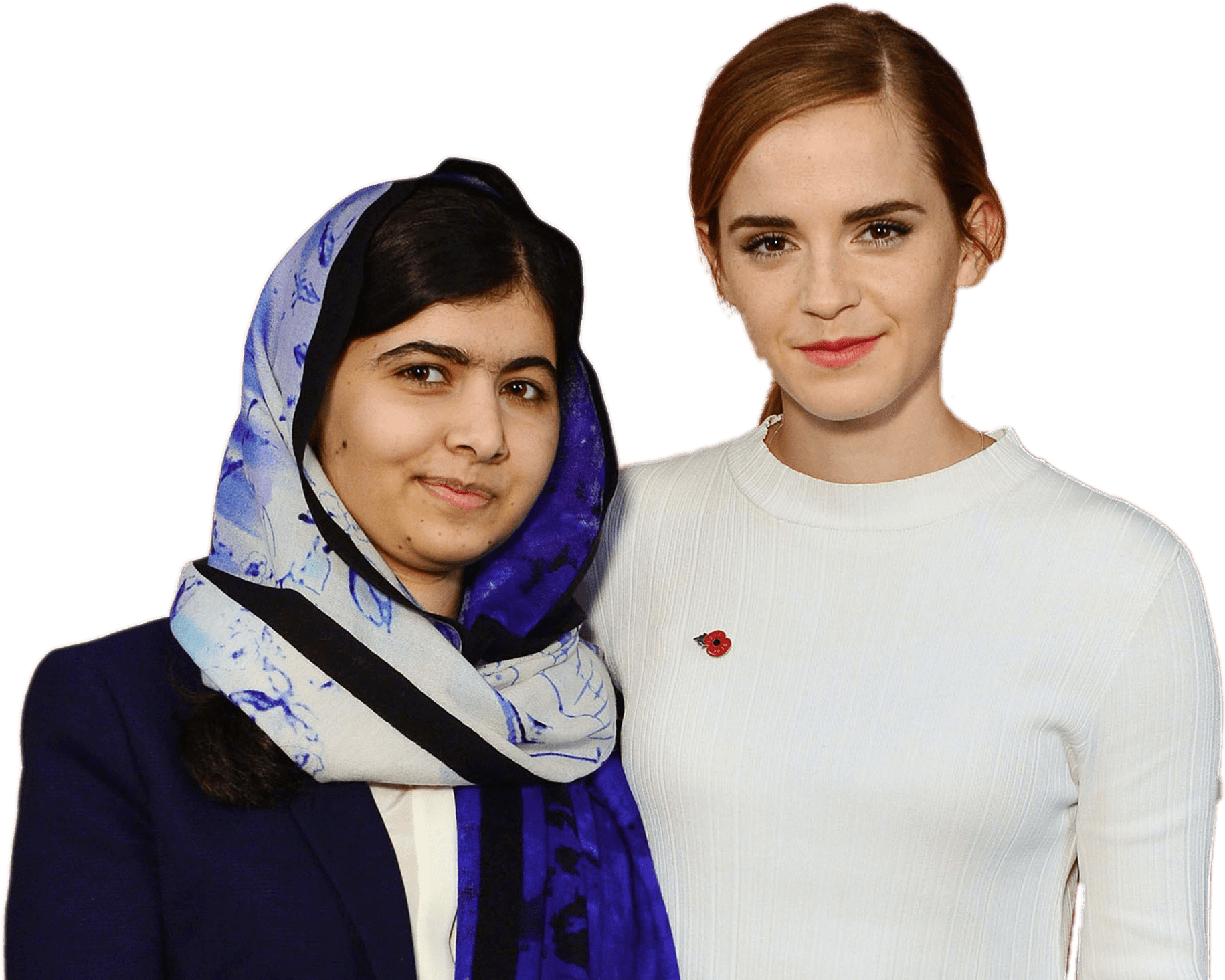Download - Malala With Angelina Jolie (2048x1536), Png Download