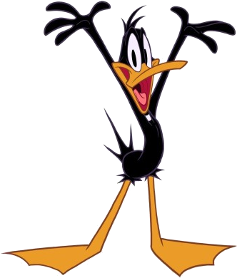 Daffy Duck - Bugs Bunny And Daffy Duck (335x404), Png Download