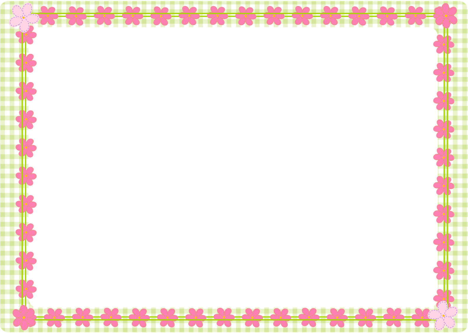 Free Digital Flower Border Scrapbooking Elements Clipart - Clip Art (1600x1147), Png Download