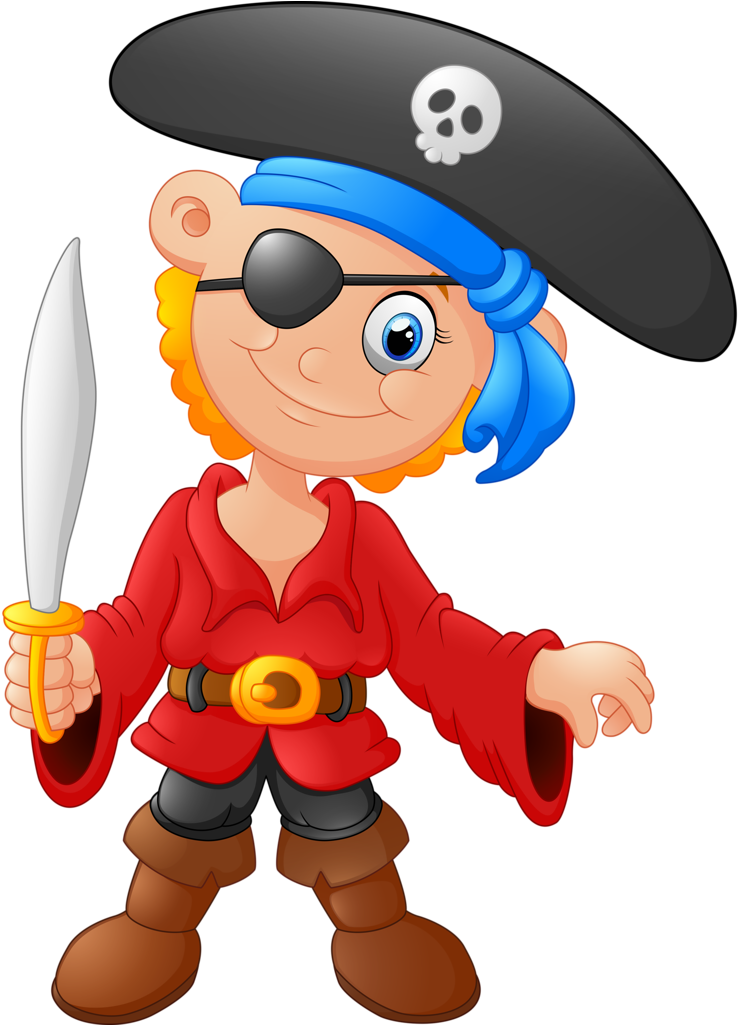 Pin Up Cartoons - Piratas Animados (766x1024), Png Download