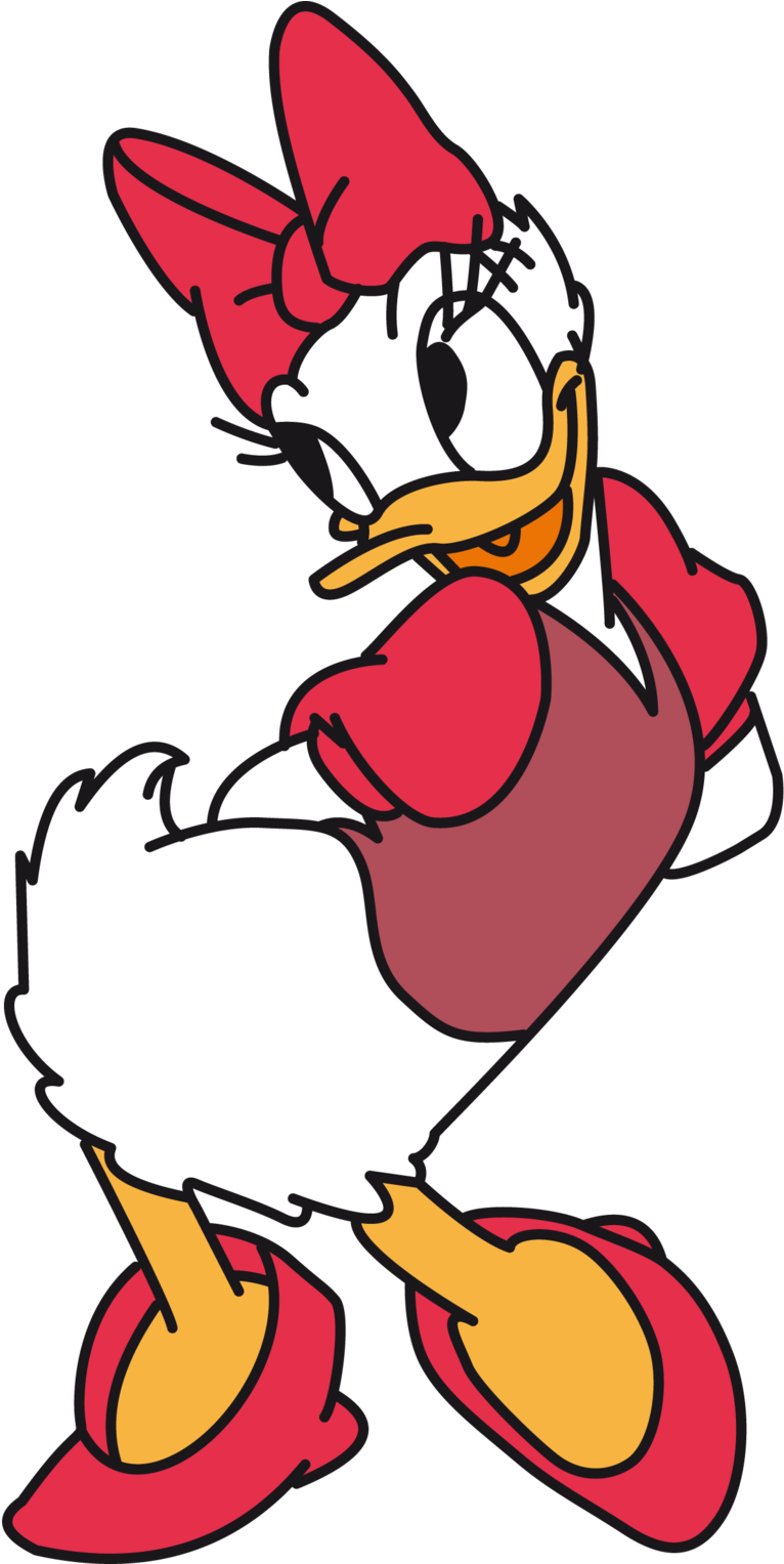Donald Duck Clipart Love - Daisy Duck Red (900x1526), Png Download