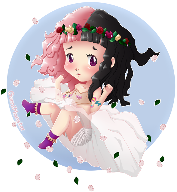 Melanie Martinez Art - Melanie Martinez Drawing Chibi (600x676), Png Download