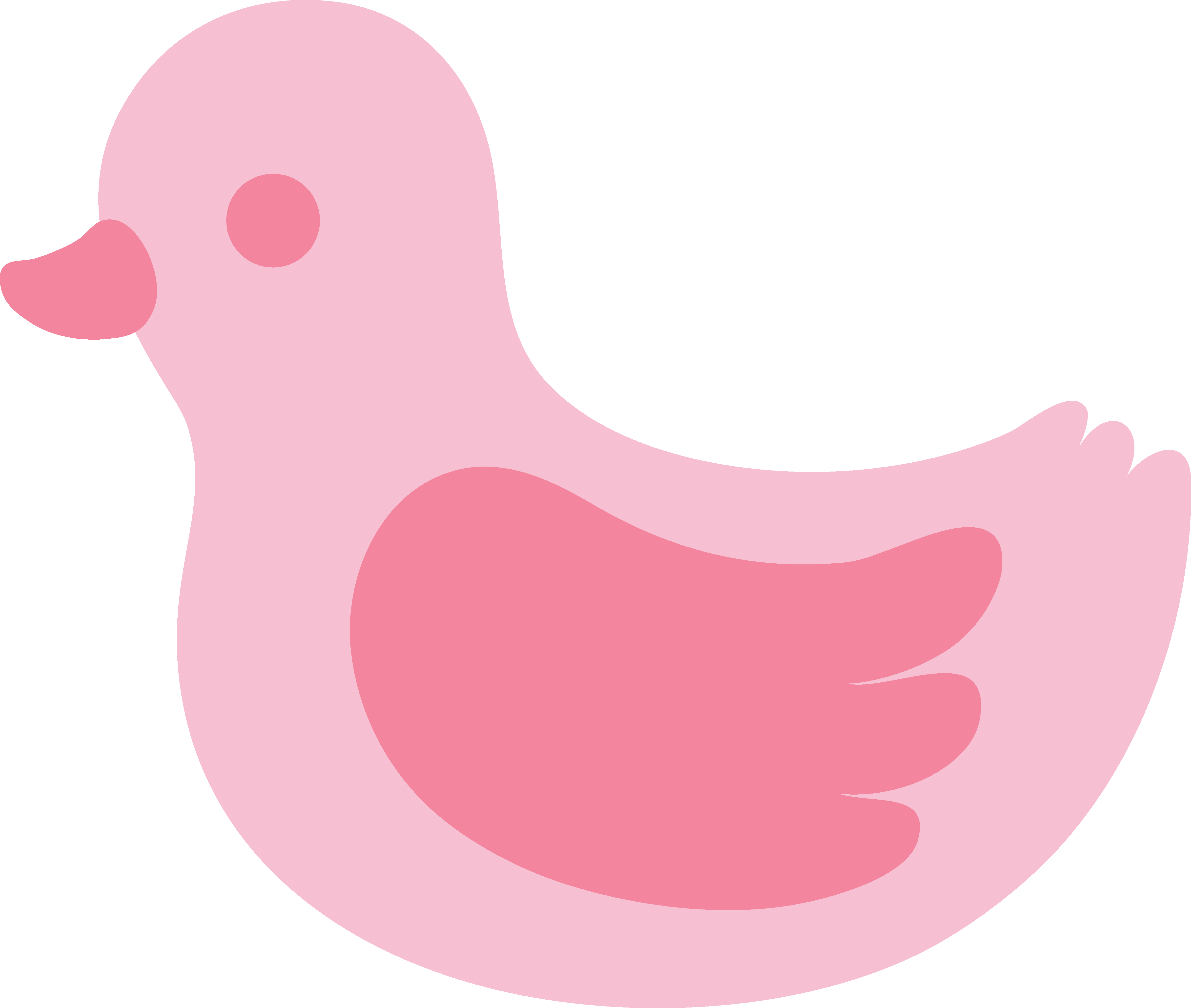 Baby Ducks Rubber Duck Clip Art - Pink Duck Clip Art (4822x4081), Png Download